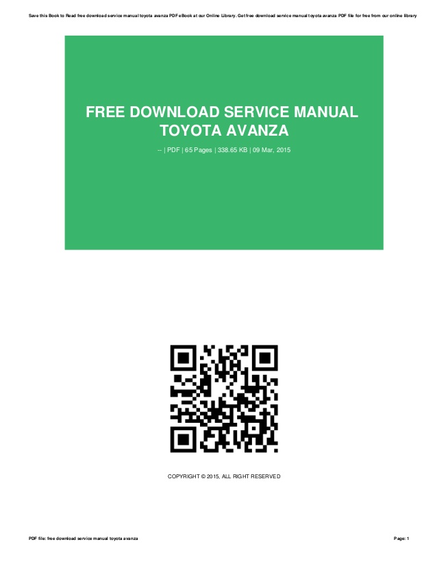 Free Download Manual Book Toyota Avanza